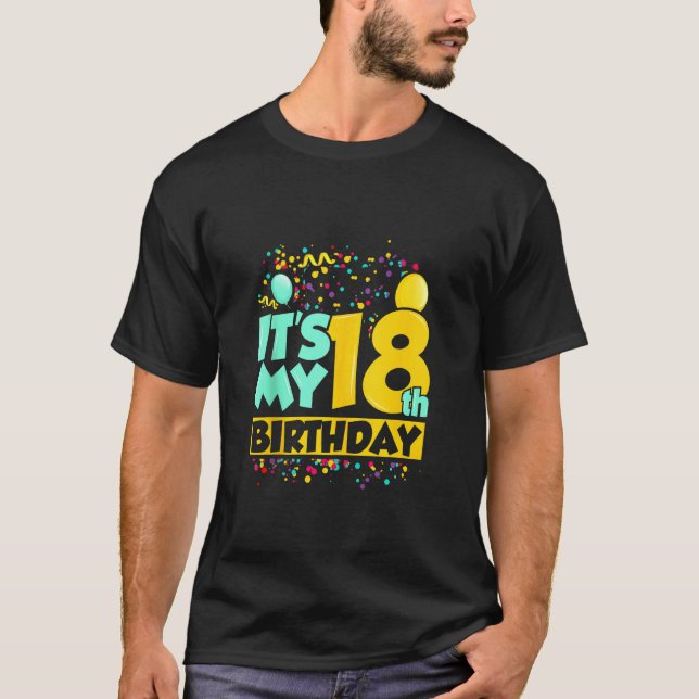 Es mi camiseta de cumpleaños número 18 para 18. (Anverso)