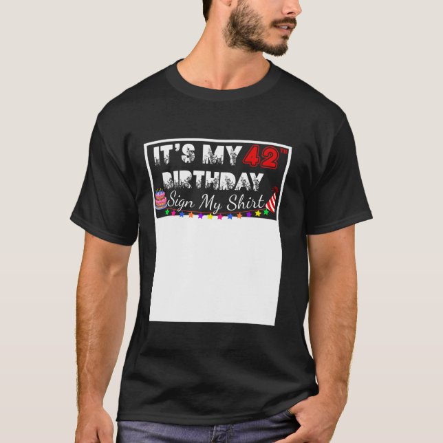 Es mi cuarto cumpleaños Rótulo mi camiseta de 42 a (Anverso)
