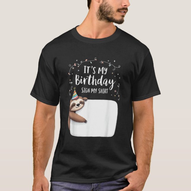 Es Mi Cumpleaños Firma Mi Camiseta Fiesta De Noved (Anverso)