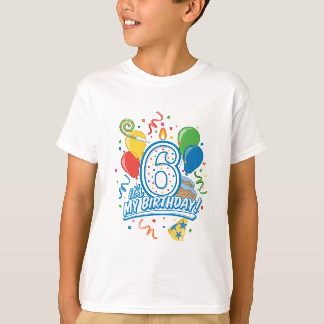 ¡Es mi cumpleaños! La camiseta de seis los años (Anverso)
