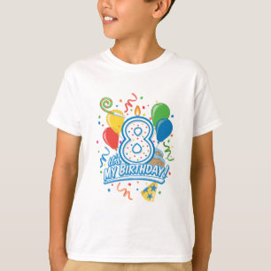 ¡Es mi cumpleaños! Los ocho años la camiseta del