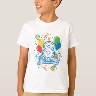 ¡Es mi cumpleaños! Los ocho años la camiseta del