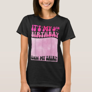 Es Mi Cumpleaños Número 9 Firma Mi Camiseta Chica