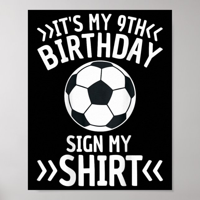 Es mi cumpleaños Señal de fútbol Mi gráfico  (Frente)