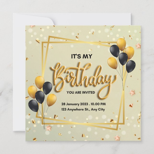 ¡Es mi cumpleaños y vamos al fiesta! (Anverso)