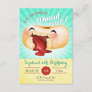 ¡Es mi Fiesta Donut Miss! Invitación de cumpleaños