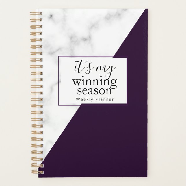 Es mi planificador de temporada ganador. (Anverso)