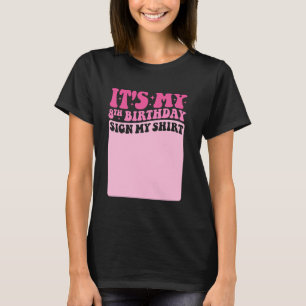 Es mi Rótulo de cumpleaños 8, mi camiseta cute Gro