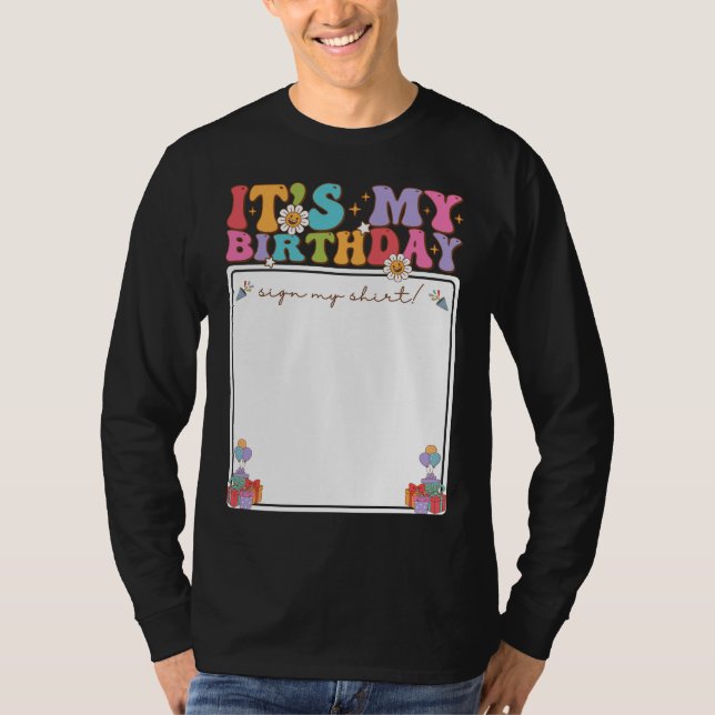 Es mi Rótulo de cumpleaños mis camisetas LS (Anverso)