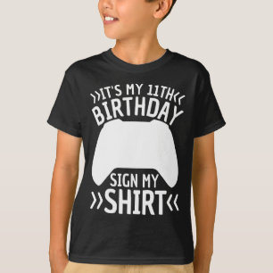 Es mi Rótulo de cumpleaños número 11 mi camiseta d