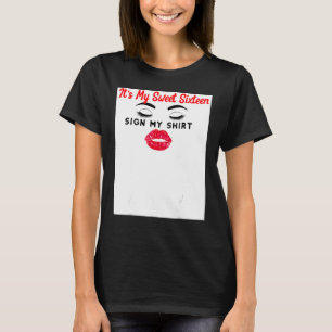 Es mi Rótulo de cumpleaños número 16 mi camiseta d