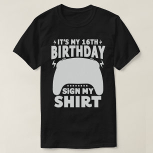 Es mi Rótulo de cumpleaños número 16 mi camiseta v
