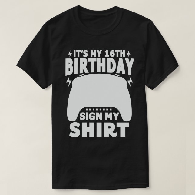 Es mi Rótulo de cumpleaños número 16 mi camiseta v (Diseño del anverso)