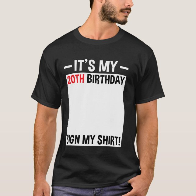Es mi Rótulo de cumpleaños número 20 mi camiseta d (Anverso)