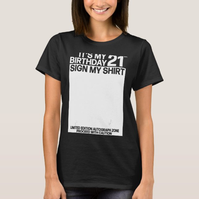 Es mi Rótulo de cumpleaños número 21 mi Camisa 21  (Anverso)