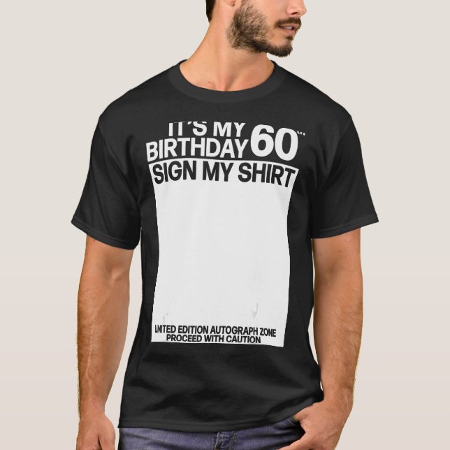 Es mi Rótulo de cumpleaños número 60 mi camiseta 6 (Anverso)