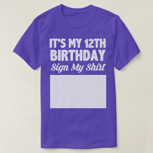 Es mi seña de cumpleaños número 12 mi camisa (Diseño del anverso)