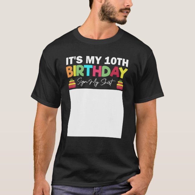es mi signo de décimo cumpleaños mi camisa de 10 a (Anverso)