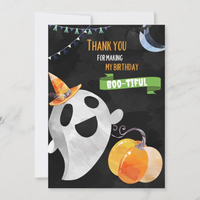 Es mi tarjeta de agradecimiento de Boo Day (Anverso)