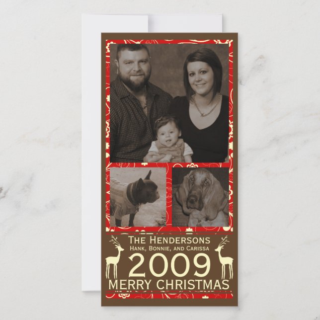 ¡Es Navidad! Tarjeta fotográfica de vacaciones (Anverso)