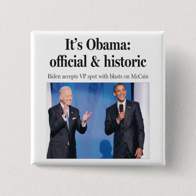 Es Obama: Botón oficial e histórico (Anverso)