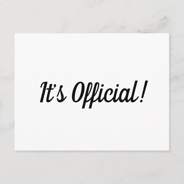 ¡Es oficial! Anuncio de boda de fuga (Anverso)