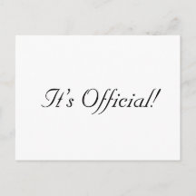 ¡Es oficial! Anuncio de boda rústica sencilla