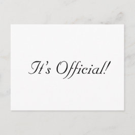 ¡Es oficial! Anuncio de boda rústica sencilla