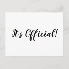 ¡Es oficial! Anuncio de tarjeta de boda secreta