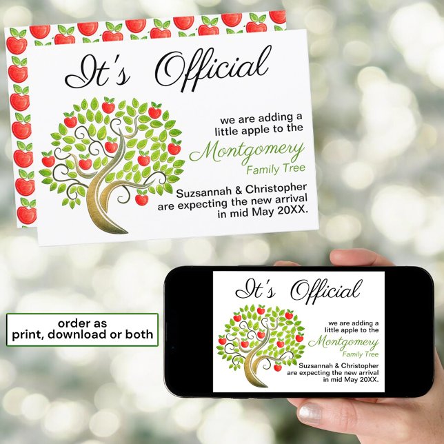 Es oficial, esperamos una plantilla de árbol de Ap (announcement print and download views)