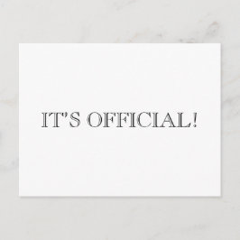 ¡Es oficial! Invitación Boda moderna elópica