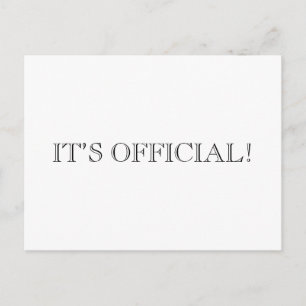 ¡Es oficial! Invitación Boda moderna elópica