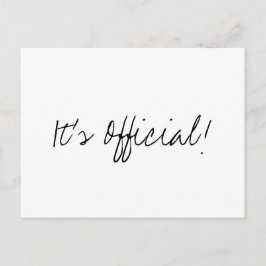 ¡Es oficial! Invitación Boda simple eludida