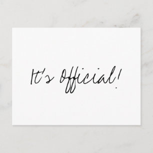 ¡Es oficial! Invitación Boda simple eludida