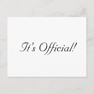 ¡Es oficial! Invitación Boda simple y rústica