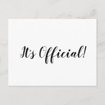 Es oficial Nos fugamos Tarjeta de boda con guion m