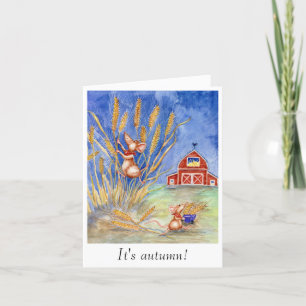 "¡Es otoño!" Tarjeta pequeña
