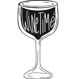 Es pegatina de Vino Vino Blanco y Negro