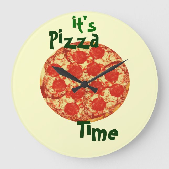 Es reloj de tiempo de la pizza (Anverso)