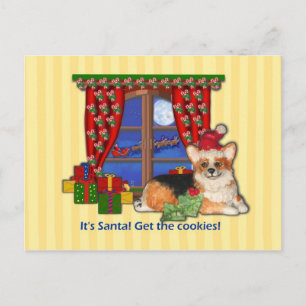 ¡Es Santa! ¡Trae las galletas! Tarjeta de Navidade