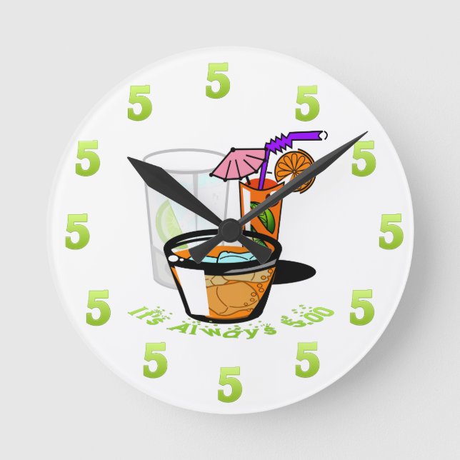 Es siempre reloj de pared de cinco en punto (Anverso)