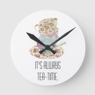 Es siempre té-tiempo - reloj de pared