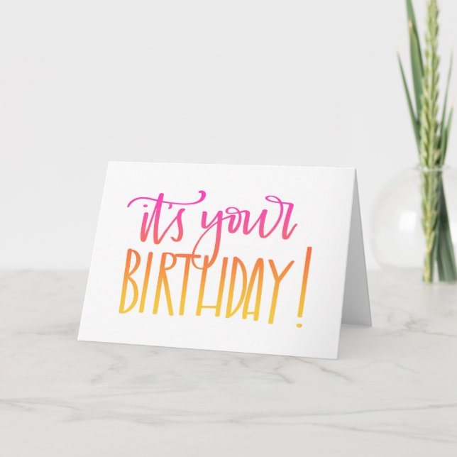 ¡Es su cumpleaños! Tarjeta de cumpleaños de la (Anverso)