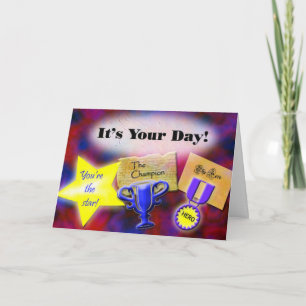 "Es su día!" tarjeta de la versión de los congrats
