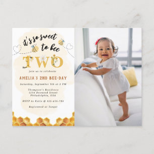 Es tan dulce ser una invitación de dos cumpleaños