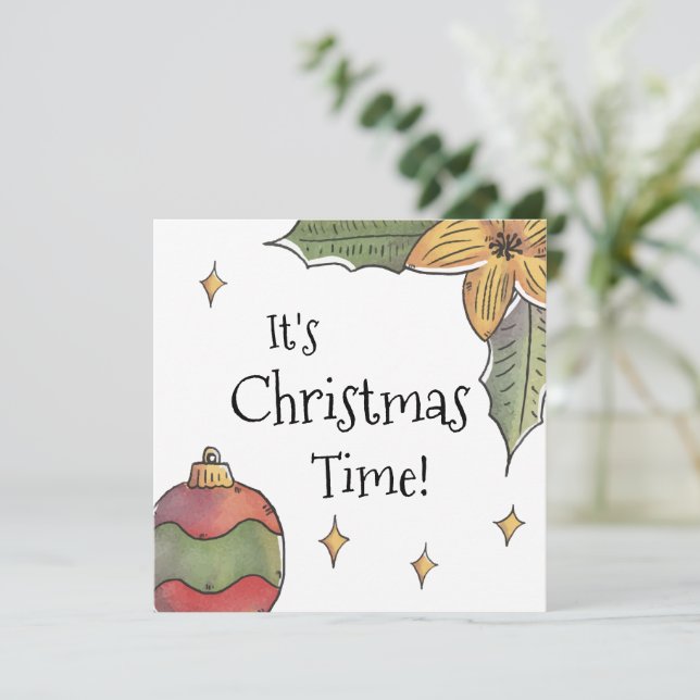 Es Tarjeta de Navidad, Tarjeta de Fiesta, Navidad (Anverso de pie)