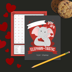 Es Tarjeta El día de San Valentín para Niños Eleph