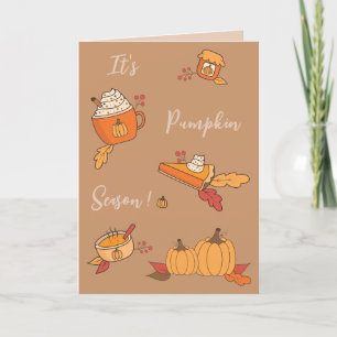 Es temporada de calabazas   Tarjeta de saludo de o