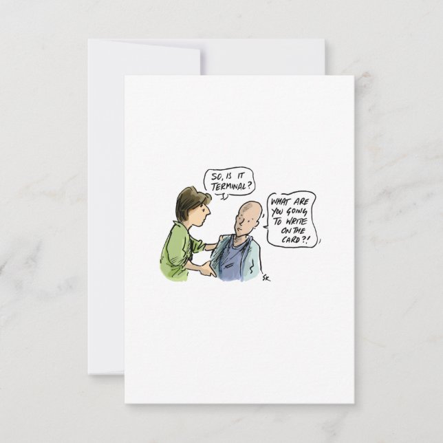 ¿Es Terminal? Tarjeta divertida de cáncer (Anverso)