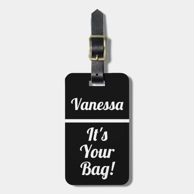 Es tu bolsa | Graciosa etiqueta de equipaje para l (Frente Vertical)